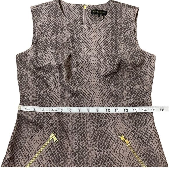 DONNA KARAN Snakeskin Zip Pocket Sheath Dress SIZE 6 - Picture 12 of 16